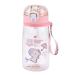 Unicorn Water Bottles for Girls Cup with Straw and Safety Lock Pink Outdoor Indoor Water Bottle 400ML/13.5oz for school kids girl unicorn lover  (Transparent)