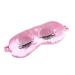 Womens Imitation Silk Glitter Sequins Long Eyelash Embroidery Sleeping Eye Mask with Storage Bag Elastic Soft Travel Blindfold Shade Cover