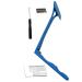 Back razor with a long handle back hair cutter for men |Manual foldable body hair cutter |Fast trimming portable hair removal tools with an extra -long handle for the body plants blue