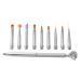 Beaupretty Paintbrushes 1 makeup nail tips brush nail detail brush pen nail liner tips salon nail dotting brush tips salon nail pen tips manicure nail paint brush tips boxed nail drill 14.5X2X1cm Silver