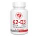 Silver Fern Vitamin K2-D3 Supplement Brand - Natural Non-Synthetic - K2-7 as Menaquinone-7 (MK-7) - D3 as cholecalciferol - Bone Heart & Energy Support (1 Bottle - 30 Capsules - 30 Servings)