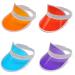 Konxi 4 Pack Unisex Sun Visor Transparent Plastic Sun Visor 80s Sun Cap for Golf Tennis and Poker Parties