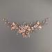 BERYUAN Women Wedding Rose Gold Leaves Flower Rhinestone Pearls Hair Comb Wedding Hair Comb Flower Leaves Pearl Bridal Headband Rose Gold Bridal Hair Accessories for Wedding Women Girls (rose gold)