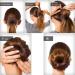 CLOTHOBEAUTY Extra Small Kids Hair Bun Donut Maker - 3 Piece Set | Ring Style Chignon Doughnut Shaper for Short and Thin Hair - 2.5 inches Brown - Buy Online on GoSupps.com