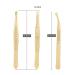 Golden Stainless Steel Eyebrow Tweezer Set - Slant/Flat/Curved Tips for Precision Hair Removal - Cosmetic Makeup Tool Kit - Buy Online on GoSupps.com