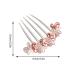 KuuGuu 3 PCS Flower Rhinestones Hair Combs Set - Wedding Hair Accessories for Women - Silver with Blue, Grey, and Champagne Rhinestones - Buy Online on GoSupps.com
