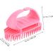Foytoki Silicone Shampoo Brush Set - 2 Piece Hair Washing Massage Brush for Adults | Pink | Head Massager & Hair Care Comb 10.5x7x5.5cm - Buy Online on GoSupps.com