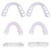 2 Pairs Instant Veneers Dentures Cosmetic Veneers Teeth Temporary Dentures Fake Teeth Smile Teeth Veneers Top and Bottom Snap On Dentures Clip in Veneers Teeth for Men Women with Bad Teeth