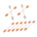 CANIGHT 100pcs Double Ended Eyeshadow Brush Sponge Brush Latex Sponge Cosmetic Applicator Cosmetic Tool Double-sides Eye Brush Makeup Tool Eyeshadow Stick Dual-side 6.5x1.3cm White