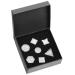 Nupuyai 7 Pieces Rock Crystal Stone Platonic Solids Set Sacred Geometry Reiki Healing Crystal Healing Stone with Gift Box White