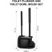 SetSail Heavy Duty Toilet Brush and Plunger Set - Black | Bathroom Cleaning Essentials - Buy Online on GoSupps.com