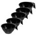 Vaguelly Lot de 5 Bols de Teinture Capillaire Noirs Plastique Solide Grosse Capacit pour Salon de Coiffure et Usage Personnel M lange Facile de Couleur Accessoires de Beaut