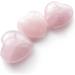 Polar Jade Puffy Heart Set - Hand-Carved Rose Quartz for Chakra Healing Meditation & Decoration | 3-Piece Set - Buy Online on GoSupps.com