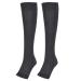 TBES compression-elastic stocking 1-pair sports stockstocking stocking-tight body which forms knee-high calf stockings compression elastic with zipper black