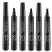 3PCS 4 Tipped Precise Brow Pen Waterproof 4 Point Eyebrow Pencil Waterproof Liquid Eyebrow Pen Makeup Long Lasting 4 Fork Tip Brow Pen Cosmetic Microblade Brow Pencil (05 Black)