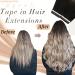 Ugeat 50cm Real Hair Extensions - Black to Ash Blonde Balayage Tape Extensions | Invisible Tape In 50g 20 Pieces - Buy Online on GoSupps.com