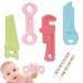 4 Pack Soft Silicone Baby Teething Toys Set Baby Chew Early Educationla Toys Easy to Hold and Clean Teether Gift Toys for 3-12 Months Boys and Girls Saw Set