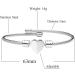 Jeolory Stainless Steel Love Heart Charm Bracelet - Adjustable Wrist Bangle in Silver - Buy Online on GoSupps.com