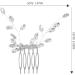 FOMIYES Hair Comb Rhinestone Wedding Hair Comb Leaf Hair Comb Decor Wedding Hair Accessory - Buy Online on GoSupps.com