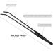 EvaGO 15 Black Curved Aquarium Tweezers - Stainless Steel Feeding Tongs for Aquatic Plants, Lizards, Snakes - Rust-Resistant Carbonation Coating - Buy Online on GoSupps.com