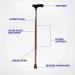 Crutch Lightweight Non Slip Aluminum Alloy Elderly Walking Stick Retractable Height Adjustable Walking Aid Copper Copper Practical (Color : Copper) Yearn for Run forward - Buy Online on GoSupps.com