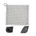 7.1x7.1In Cast Iron Cleaner Chainmail Scrubber Stainless Steel Scrubber Stainless Steel Scrubber Cast Iron Brush Cleaner with Pan Grill Scraper for Skillets Pans and Woks 3PCE