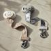 Elodie Details Pacifier Chain 2 Pack - Fabric & Stainless Steel Clip for Baby Boys & Girls - Universal Silicone Ring - Tender Blue Bunny/Stone Silver - Buy Online on GoSupps.com
