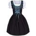 Dirndl - Robe midi pour femme - Robe traditionnelle pour f te de la bi re - Occasions sp ciales - Avec tablier Dirndl - Chemisier Dirndl 3 pi ces - Costume bavarois pour f te de la bi re L Bleu (02) - Buy Online on GoSupps.com