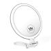 MGLIMZ 1X 15X Magnifying Makeup Mirror, 5" Compact Small Travel Mirror, Double Side Folding Hand Mirror with Handle, Desk Standing Face Vanity Mirror Clear