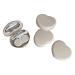 4 Packs Heart Shape Contact Lens Cases Travel Eye Contacts Case Box Holder Portable Contact Lenses Tweezers Remover Tool Solution Bottle Kit for Daily Outdoor Traveling (Beige Color)