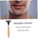 Safety Razor with Wood Handle | Double Edge Shaver for Men & Women | Reusable Portable Beard Cleaning Tool - Buy Online on GoSupps.com
