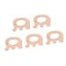 Tnfeeon 5 pieces of wood Beißring Tier elephant infant bite ring toys pain relief bite ring DIY natural wood Accessories for toddlers baby teeth diy necklace bangle chain trailer (elephant)
