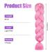 Aomig 24 Light Pink Braids Extensions - Kanecalon Synthetic Hair for Box Braids | Afro Braiding & Party Look - 1 Bundle - Buy Online on GoSupps.com