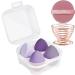 AUAUY 6 Pcs Makeup Sponges Blender Set 4 Pcs Professional Beauty Sponge Foundation Blending Blender with 1 Sponge Holder 1Powder Puff Multi-colored Makeup Sponges for Cream Liquid and Powder 4pcs-Purple - Buy Online on GoSupps.com