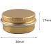 empty jars with lids cosmetic jar B0CL9KV58748 PC 10ml Blue Empty Round Aluminium Tins with Screw Lids Storage Jars Cosmetics Containers Pots with 6 Spatula (Color : Gold Size : 15ml) (Color : Gold - Buy Online on GoSupps.com