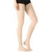 Open Toe Thigh High Medical Compression Stockings for Women & Men 20-30 mmHg Firm Graduated Support Hose Socks for DVT Varicose Veins Relief Shin Splints Edema Swelling Open Toe Beige Medium