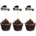 VALICLUD 12pcs cupcake picks cupcakes paper cake decorations doctoral hat capacillos para cupcake cake toppers for graduation Insert card Wooden earth tones 12masters - Buy Online on GoSupps.com