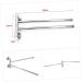 Alipis Stainless Steel Pendant Double Bath Towel Holder Tower Holder Arm Swing No Punching to Rotate Silver Medium - Buy Online on GoSupps.com