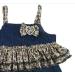Denim Frilly Leopard Outfit for Build-A-Bear Teddies - Teddy Bear Clothes Wardrobe - Buy Online on GoSupps.com