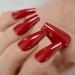 Ruby-Red Press On Ballet False Nails - Long Coffin Ballerina Style | 24pcs/set - Buy Online on GoSupps.com