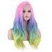 Buy BGHJUE Gradient Color Curly Wig for Women - Long Chemical Fiber Hair Wig International Shipping - Buy Online on GoSupps.com