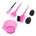 Professional Hair Dyeing Kit with Brush Mixing Bowl & Ear Covers - Portable Salon Tools (Pink) - Buy Online on GoSupps.com