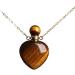 Elegant Heart Stone Essential Oil Pendant Necklace - Roses Amethysts Quartz & Labradorite - Perfect Jewelry Gift for Women - Buy Online on GoSupps.com