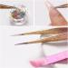2pcs Stainless Steel Double Ended Nail Art Tweezers Set for Women - Straight and Curved Tip Precision Tweezers for Eyelash Extensions, Crafts, and Rhinestones - Buy Online on GoSupps.com