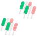 Minkissy 12 pcs on the stem silicone for chewing silicone-aligner chewing monks with handle pacifier for adults braces accessories braces chewing compartment toothing dinner chewing gum with handle as shown