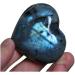 Natural Crystal Rough Natural Labradorite Heart Love Palm Worry Quartz Gem Pocket Reiki Balancing Decoration 100-150 Grams - Buy Online on GoSupps.com
