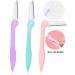 Shop 3-Piece Women's Facial Shaver - Eyebrow Trimmer & Hair Remover (Pink Blue Purple) | International Shipping Available - Buy Online on GoSupps.com