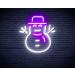 Snowman Flex Silicone LED Neon Sign White and Purple st16s33-fnu0107-wp Dual Color White/Purple