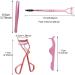 Eyelash Curler Set with Comb & Tweezers - Professional Lash Tools with 2 Refill Pads (Pink) for Volumizing Lift | Worldwide Shipping - Buy Online on GoSupps.com