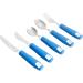Special Supplies Adaptive Utensils Set - Non-Weighted, Non-Slip Handles for Hand Tremors, Arthritis, Parkinson's or Elderly Use - Stainless Steel Cutlery Set - Blue - Buy Online on GoSupps.com